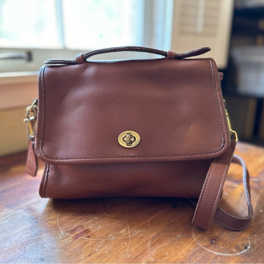 Vintage Coach Court Bag #9870 British Tan